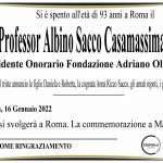 prof. albino sacco casamassima presidente onorario fondazione Adriano Olivetti