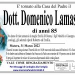 Dott. Lamastra Domenico di anni 85
