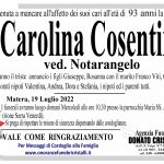 Carolina Cosentino ved. Notarangelo di anni 93