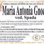 Maria Antonia Gnocchi ved. Spada   di anni 97