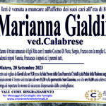 Marianna Gialdino ved. Calabrese di anni 87