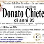 Donato Chietera di anni 85