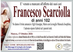 Francesco Scarciolla di anni 102