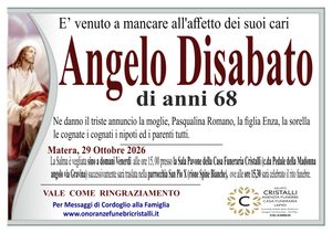 Angelo Disabato di anni 68