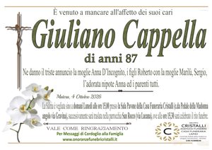 Giuliano Cappella di anni 87